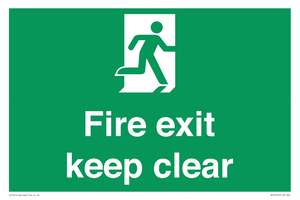 Fire exit keep clear
